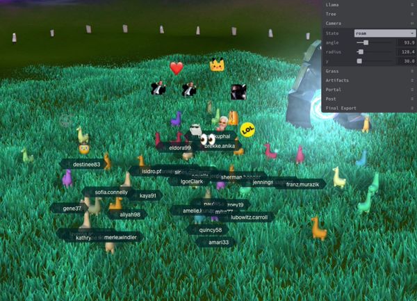 Multiplayer llama world